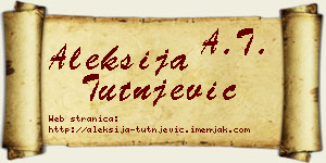 Aleksija Tutnjević vizit kartica